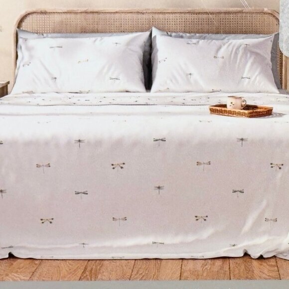 4-pc Sophie Allport London DRAGONFLY FULL Size Sheet Set 100% Comfy Cotton - Picture 3 of 3